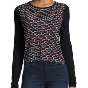 DIANE VON FURSTENBERG NWT Chess Arrow Heart Sweater Small
